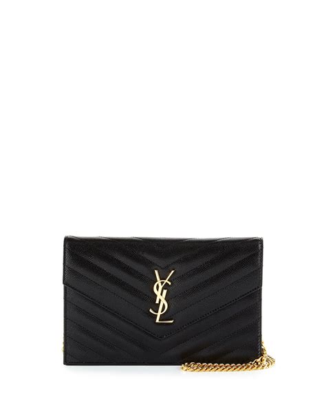 ysl quilted wallet on chain.